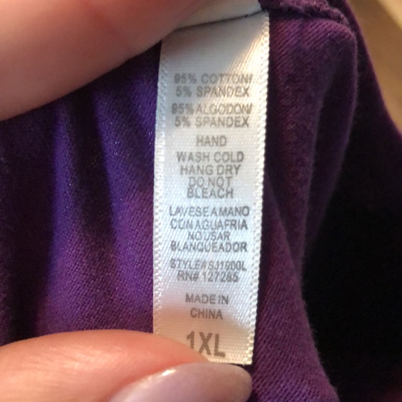 NWOT Reserved Purple “Wifey” Short Sleeve Shirt - Picture 4 of 4